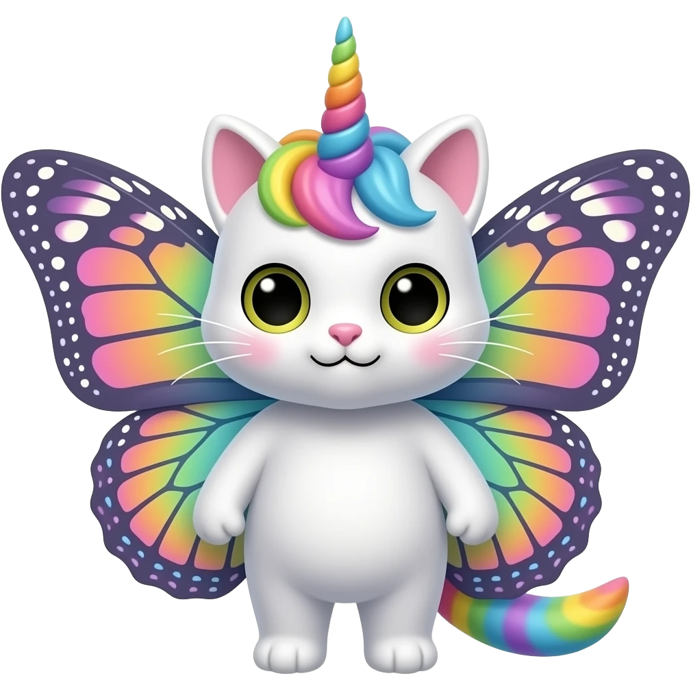 Rainbow Butterfly Unicorn Kitty emoji