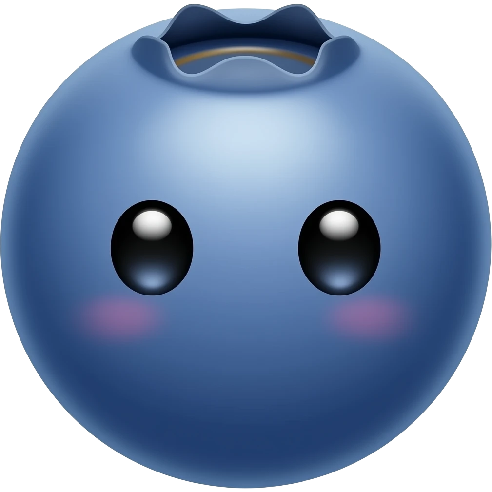 Myrtille avec des yeux mignons emoji