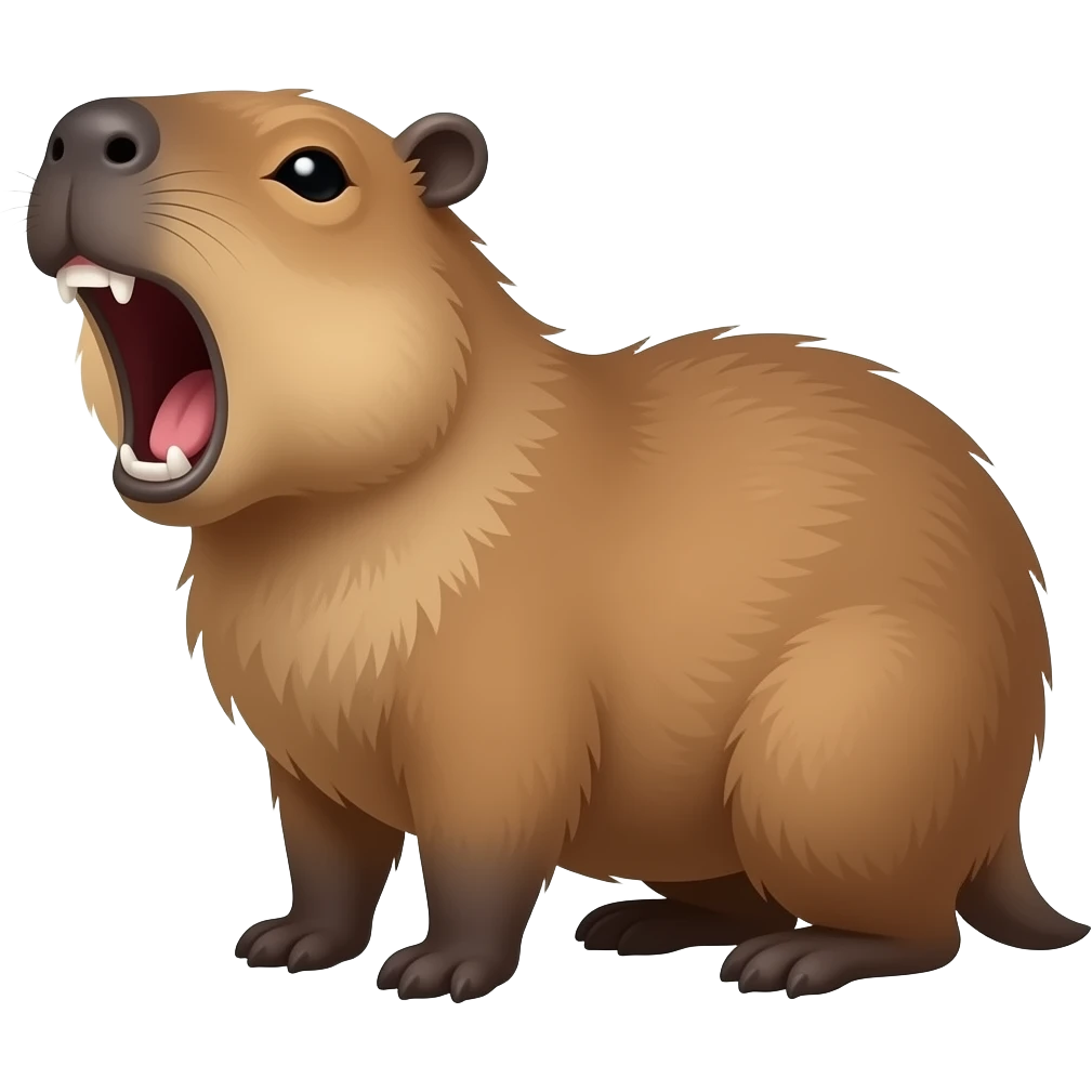 Capybara Screaming emoji