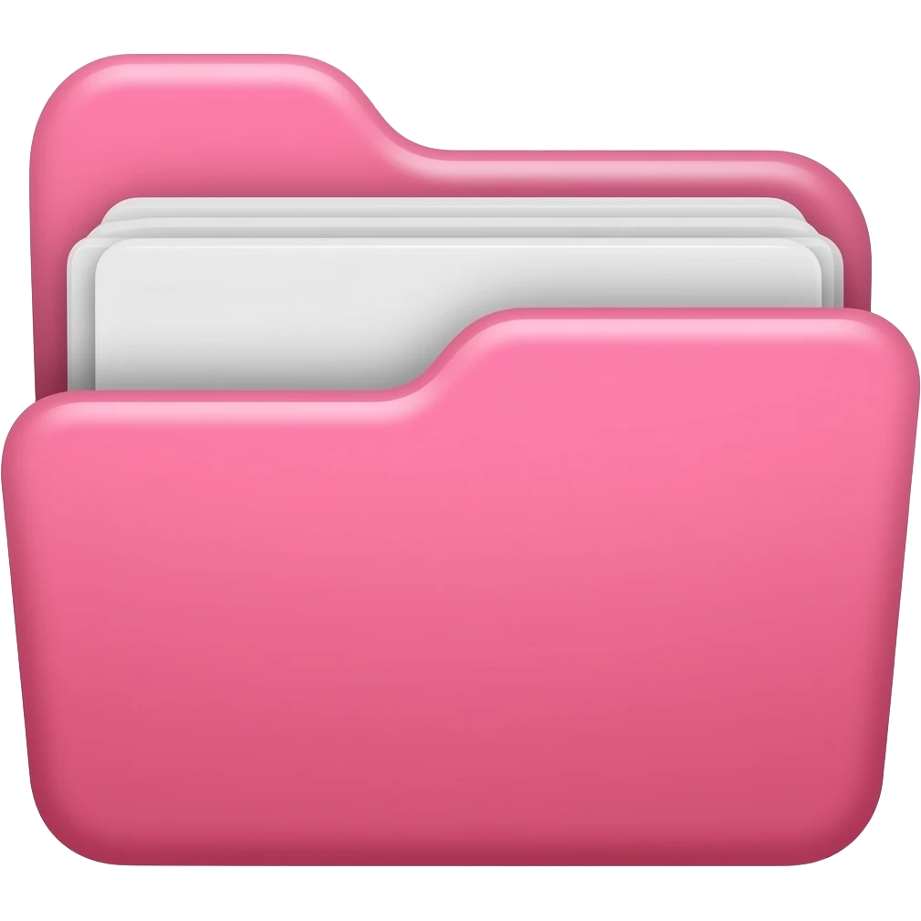 pink folder emoji