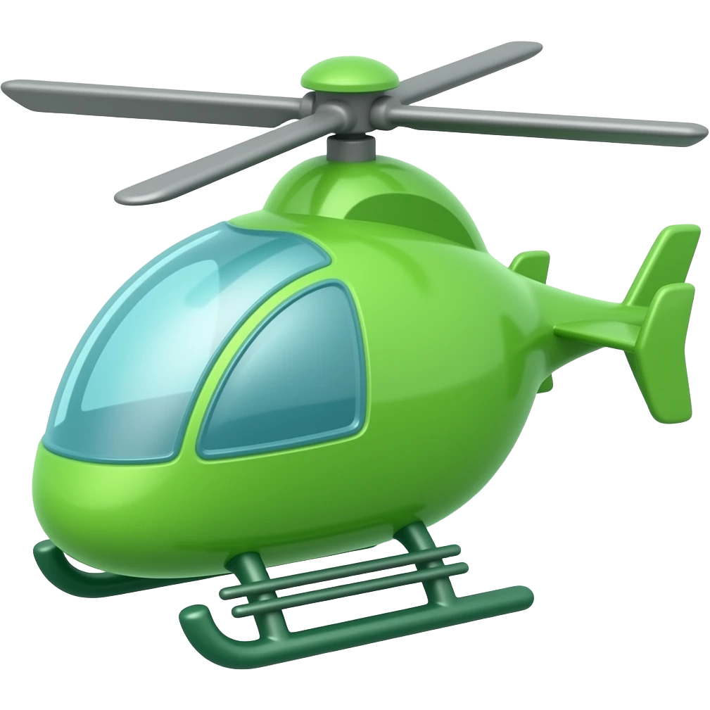 Create a green cap helicopter emoji
