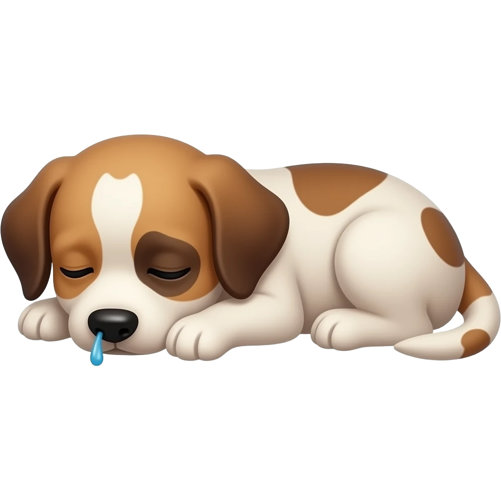 un perrito acostado y cansado emoji