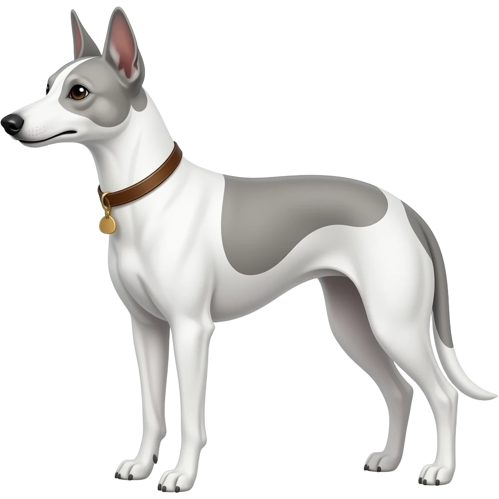 White greyhound pointed ears emoji