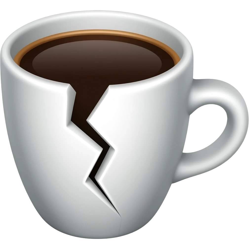 broken coffee cup emoji