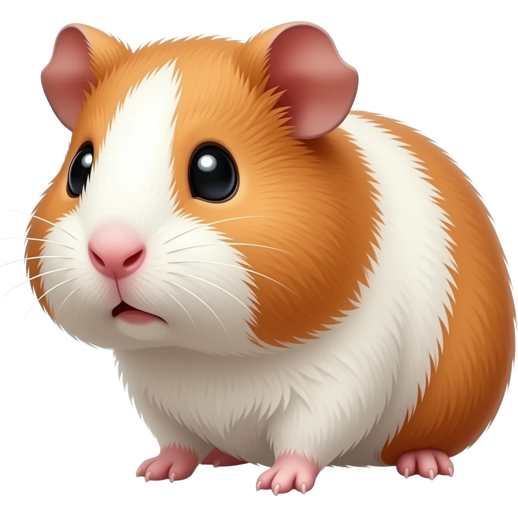 A nervous guinea pig emoji
