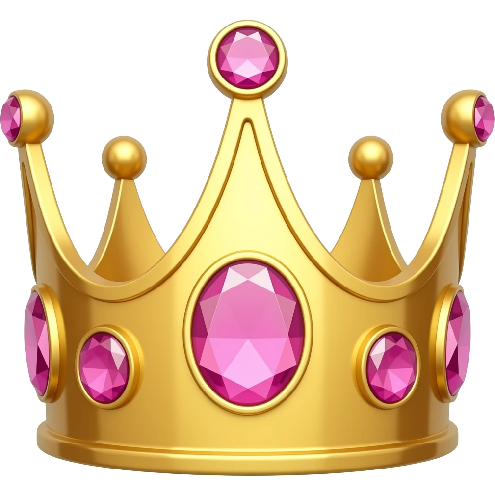 red crown with pink gems emoji