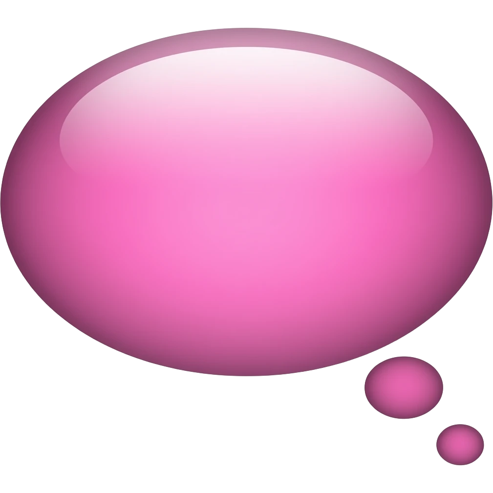 pink thinkbubble emoji