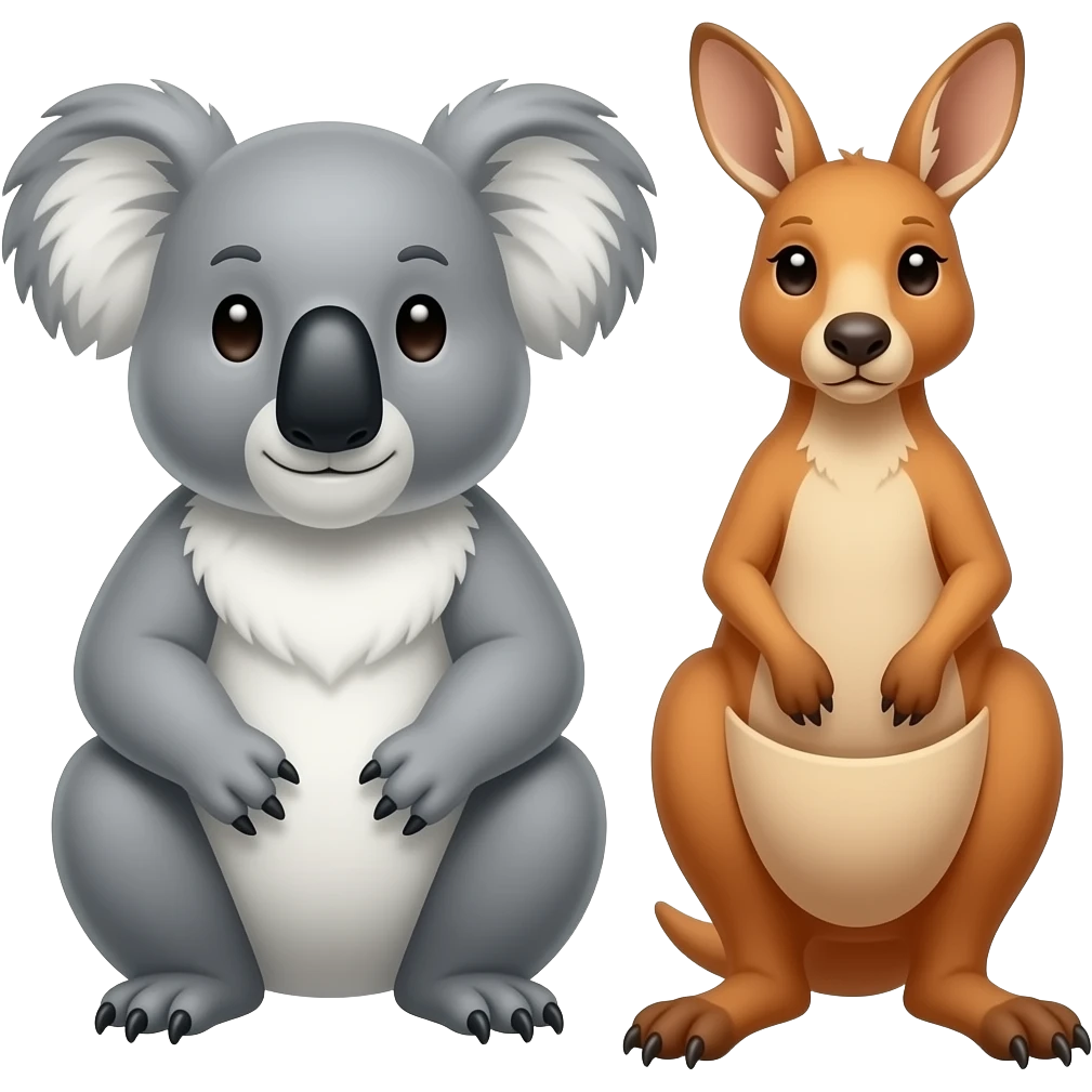 Коала+ кенгуру emoji