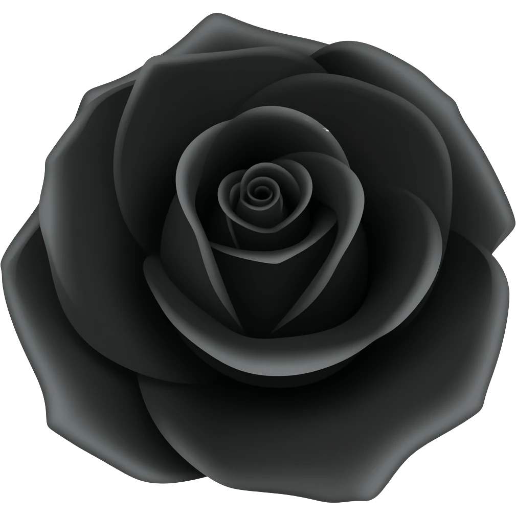 Murzaya black rose emoji