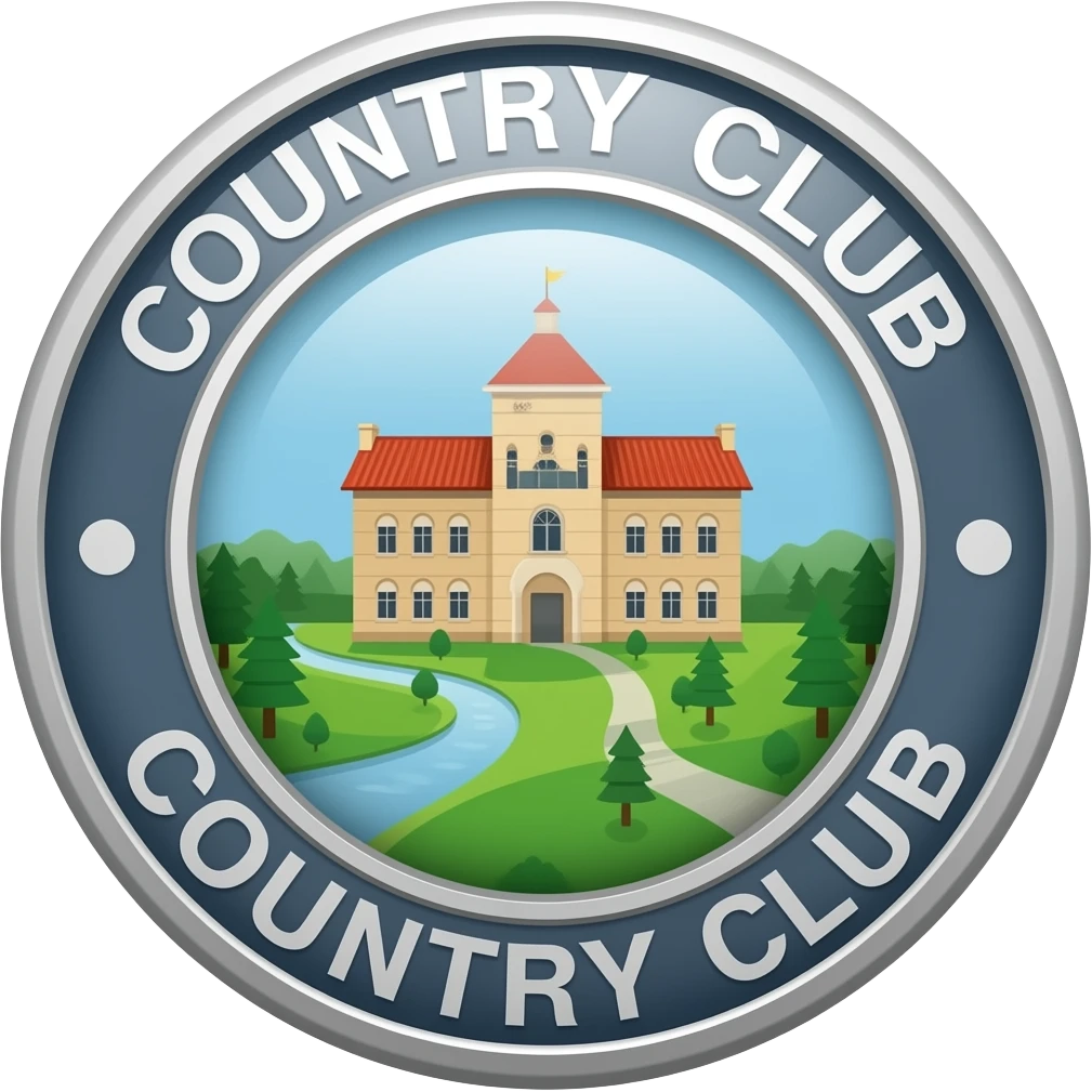 country club  skin city badge emoji