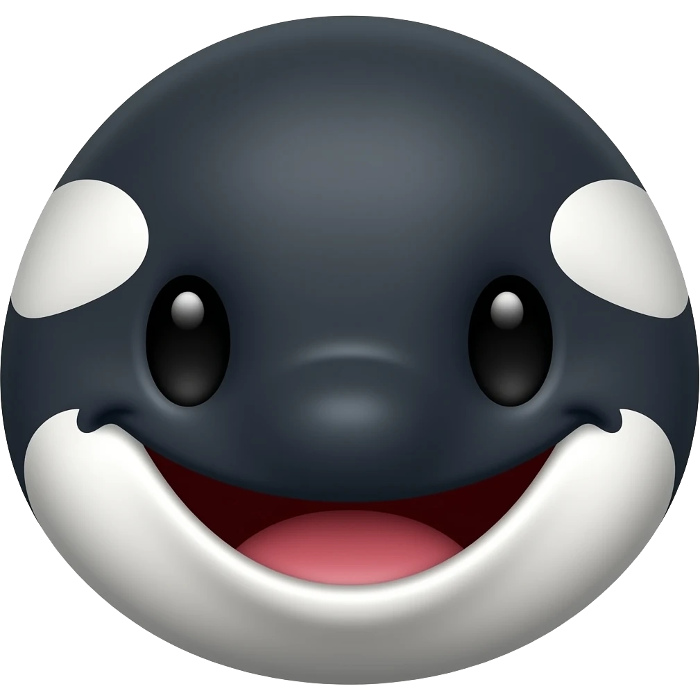 Just the orca’s face laughing like this emoji 😂 emoji | AI Emoji Generator