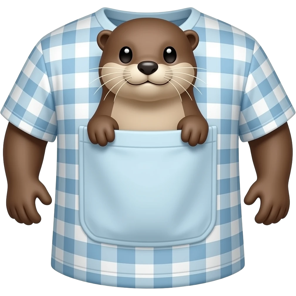 an otter sticking his head out of a pocket emoji