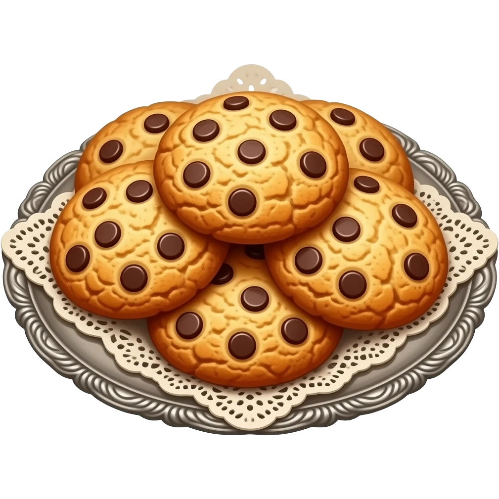 Ultra-realistic golden-brown cookies, freshly baked flaky texture ...