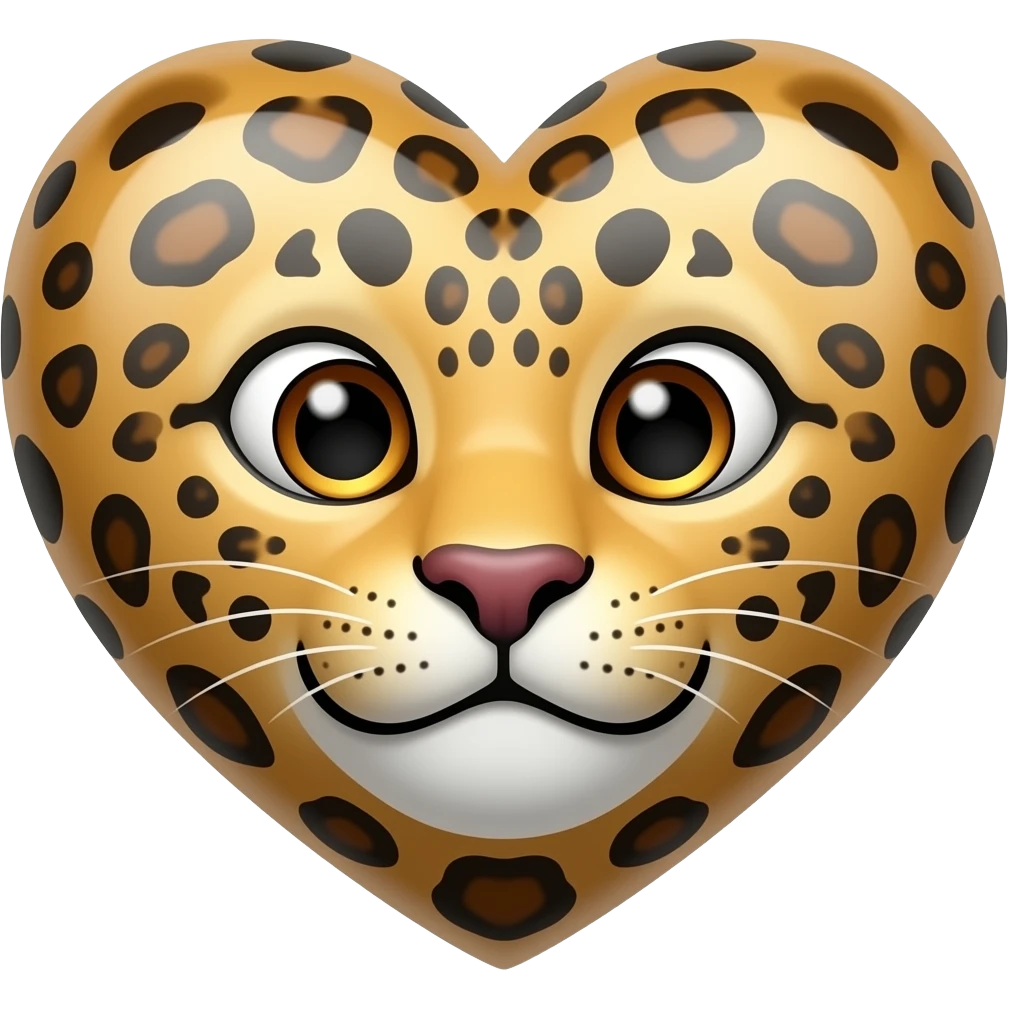 Leopar kalp emoji