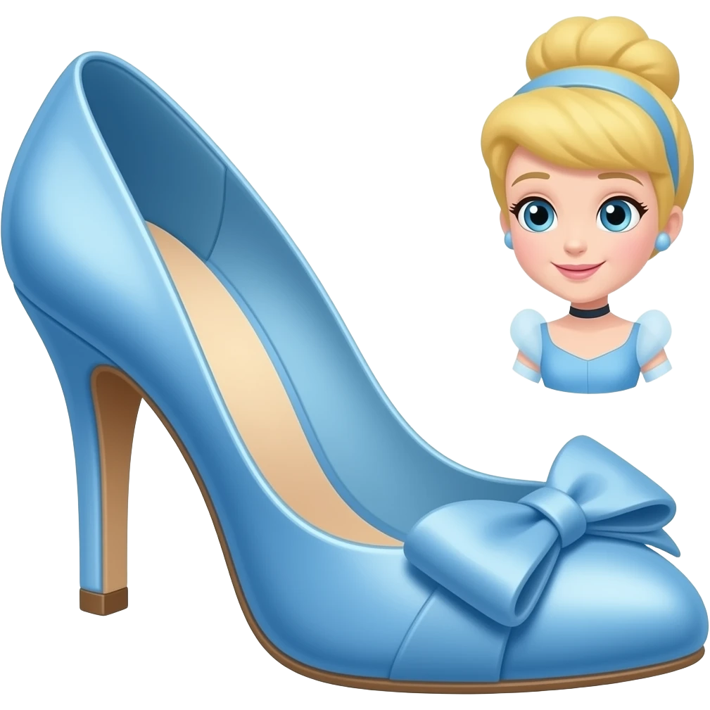cinderala heels, cartoonish emoji