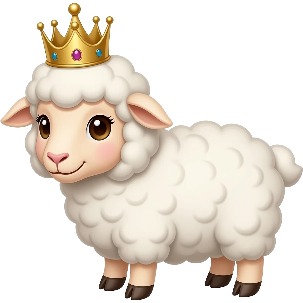 schäfchen mit krönchen emoji