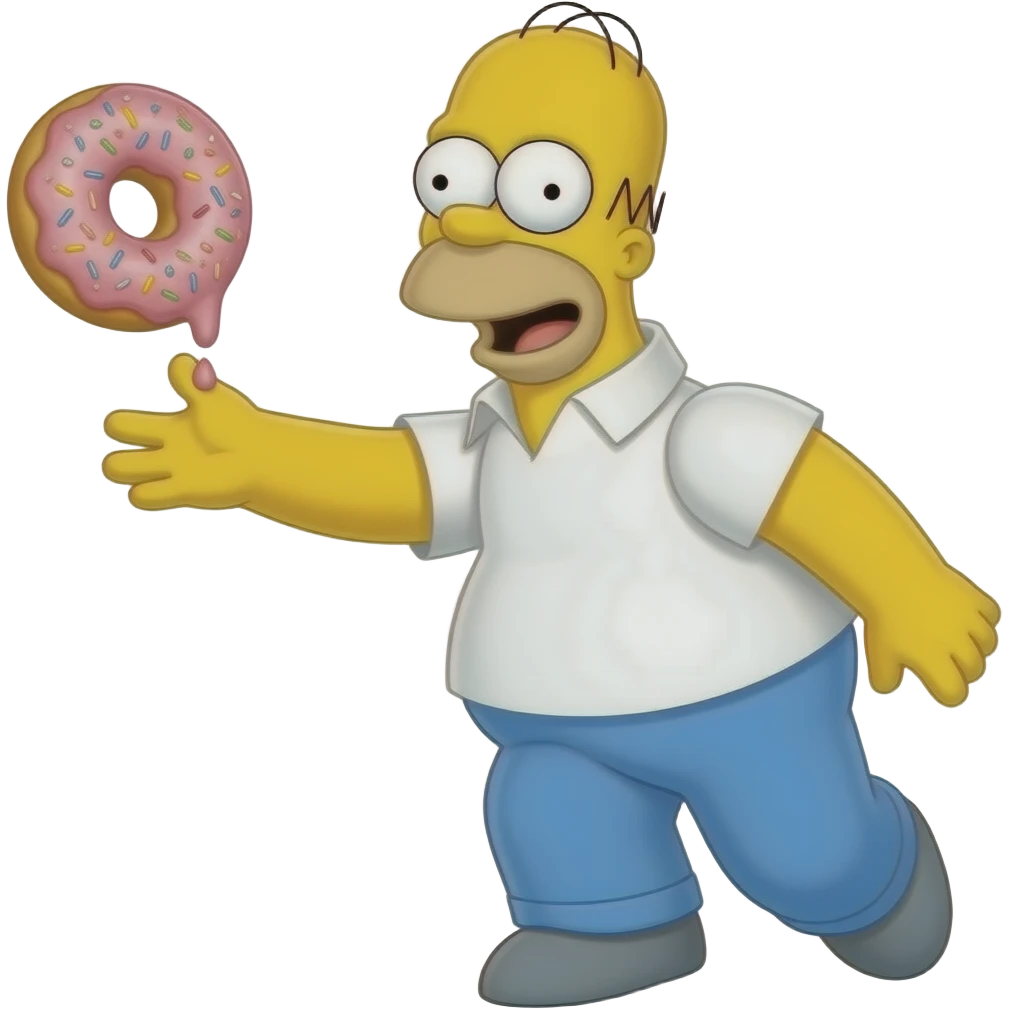 homer dropping his dounut emoji
