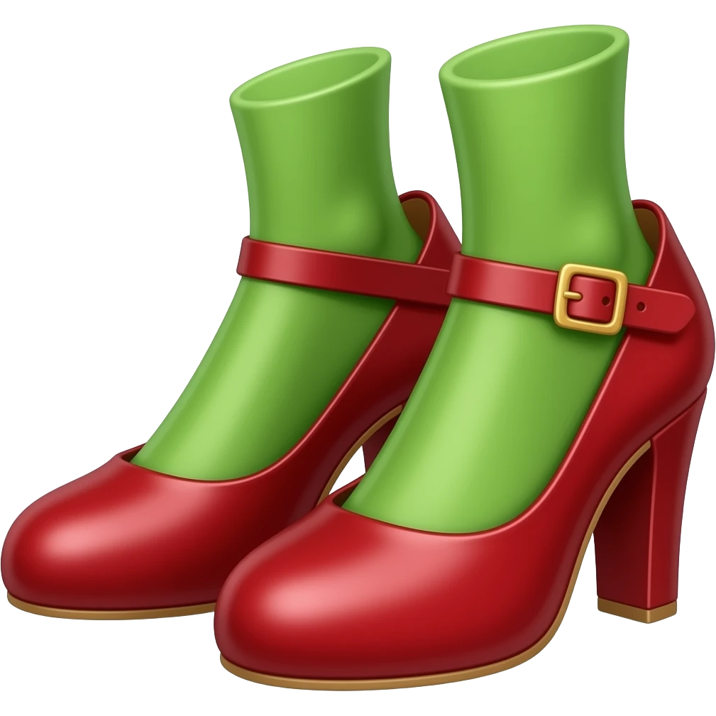 Ruby slippers on wicked witch emoji