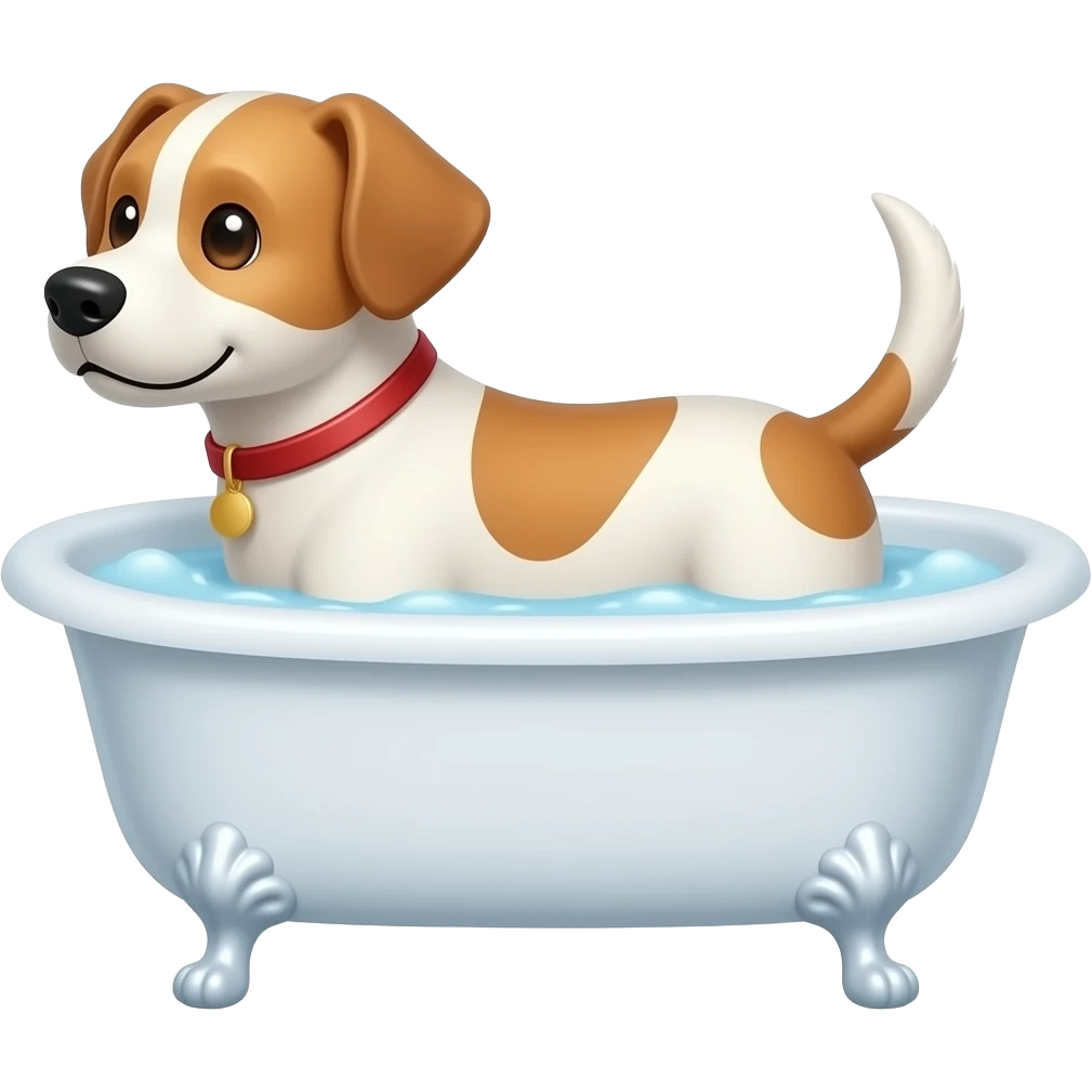 DOG IN BATHTUB emoji