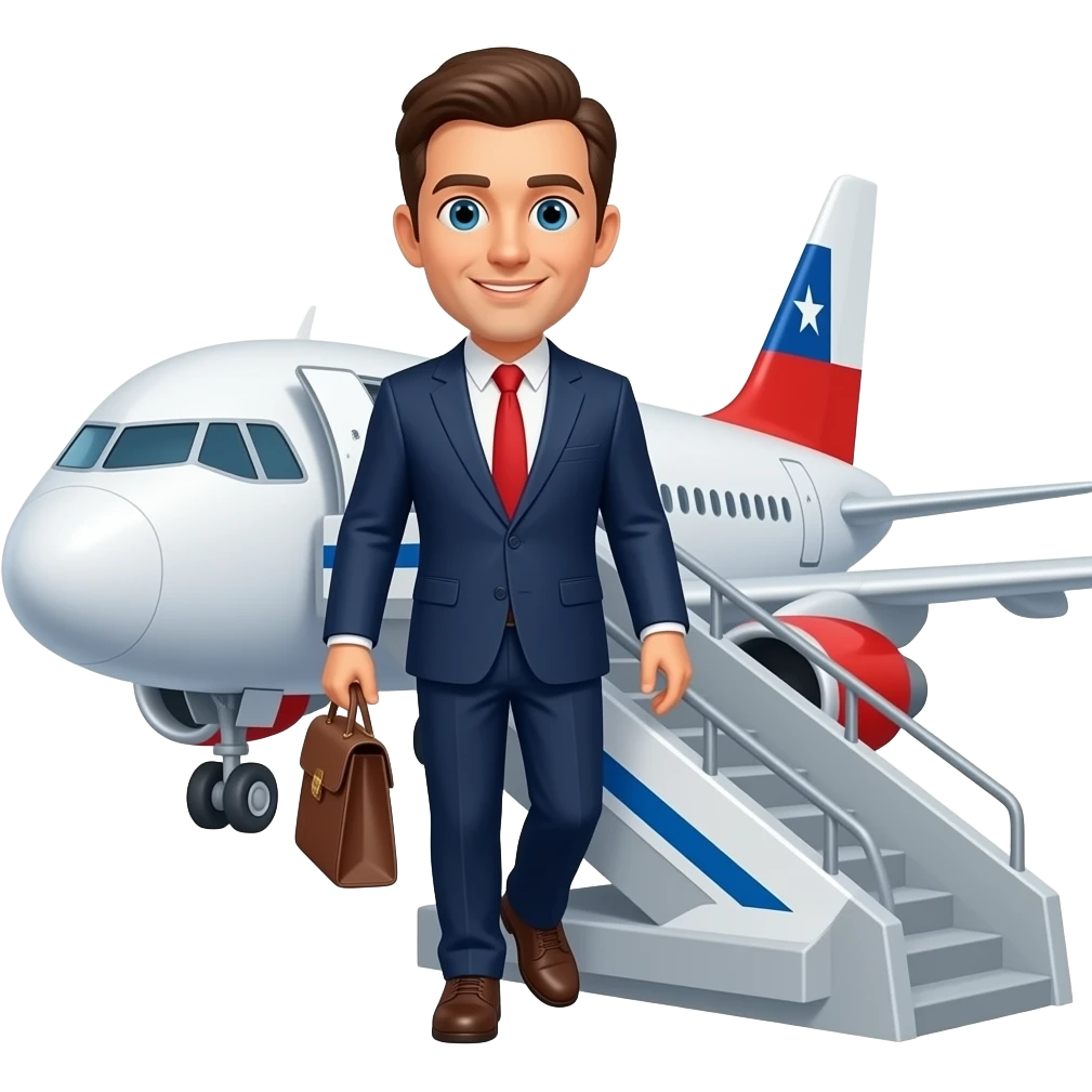 Hombre viajo a chile emoji