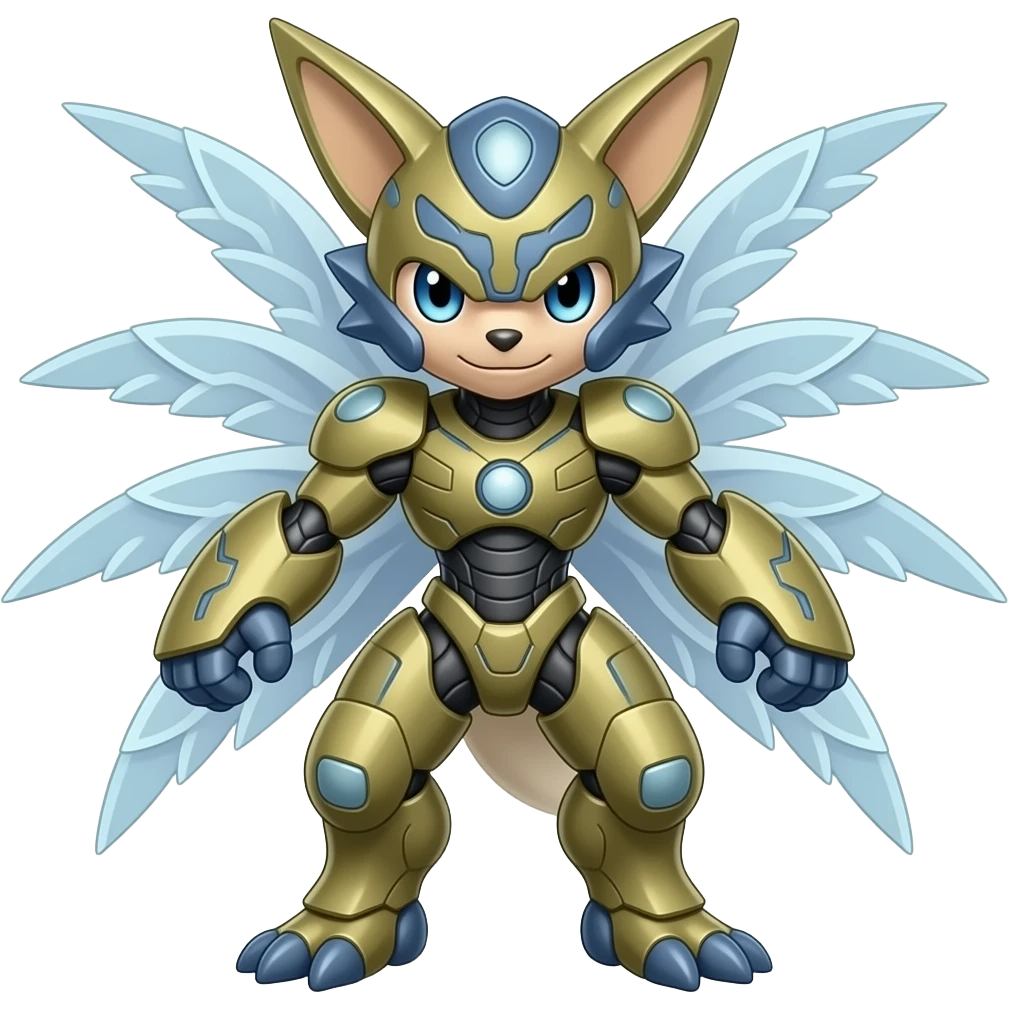 Axew-Larvesta-Latios-Genesect-Exveemon-Digimon-hybrid emoji