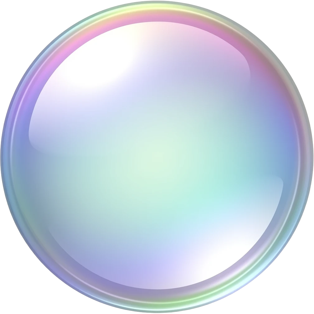 Rainbow-colored Bubble emoji