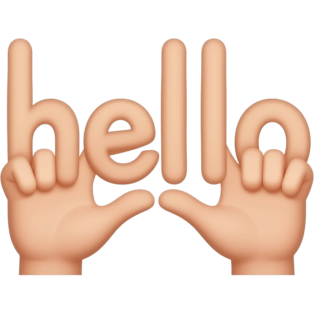 hands make "helllo" emoji