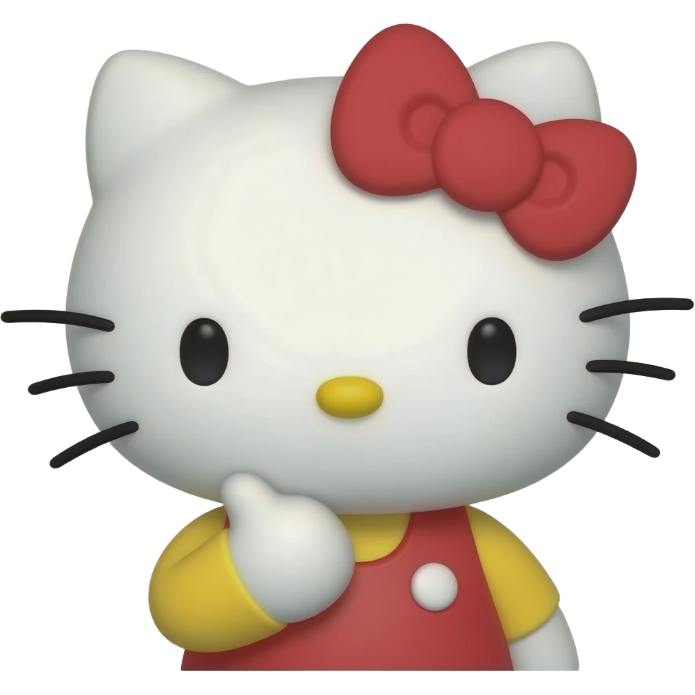 hello kitty pensando emoji