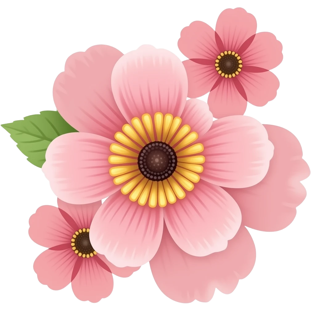 pink flowers emoji