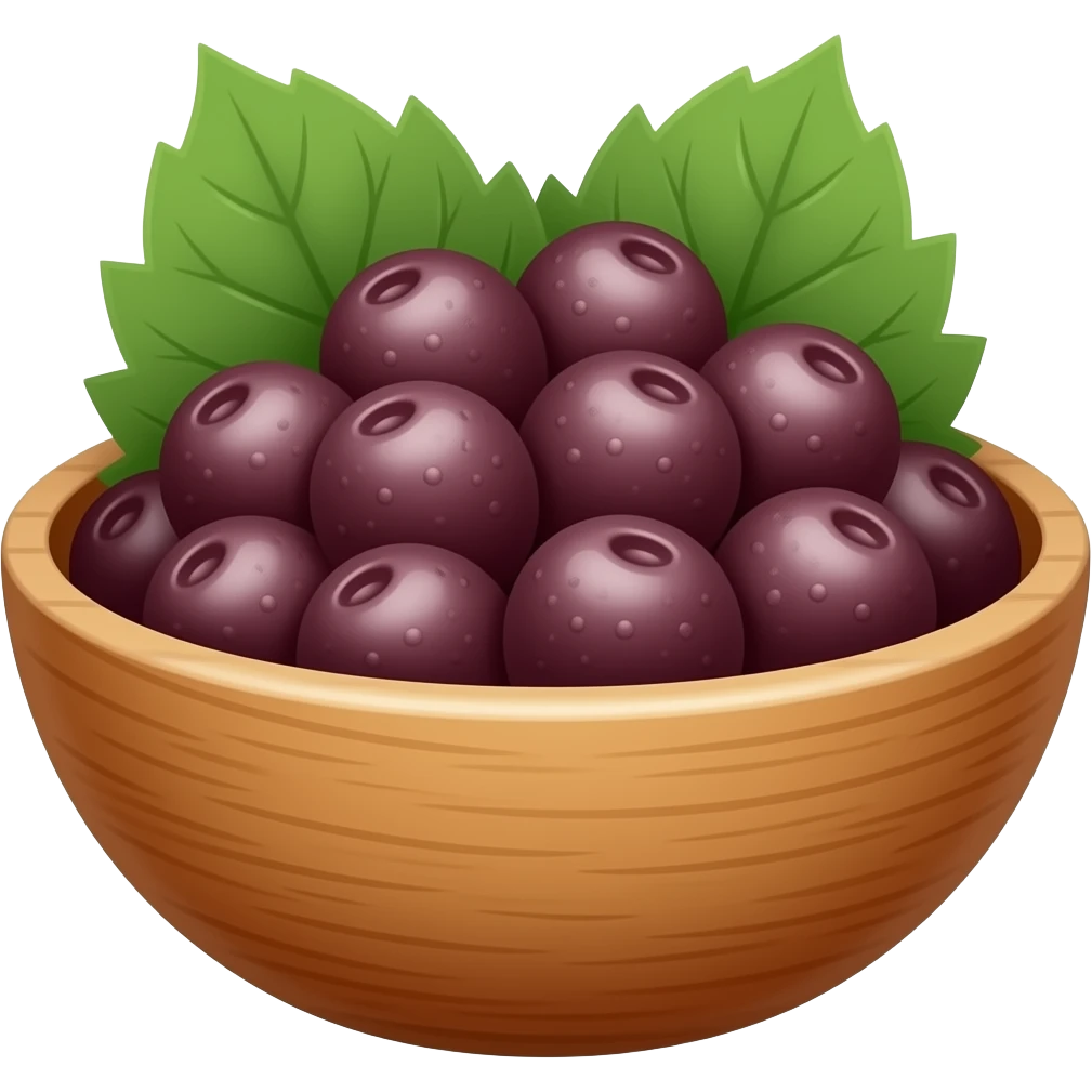 The acai bowl not a person without the wood underneath emoji