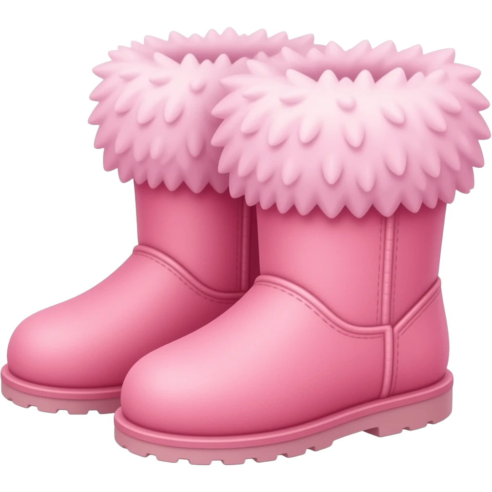 pink fur boots emoji