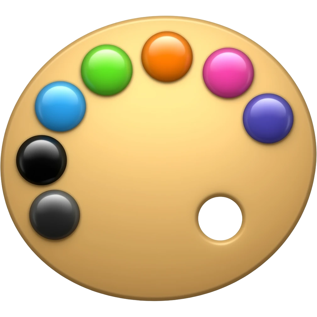paleta de pintura emoji