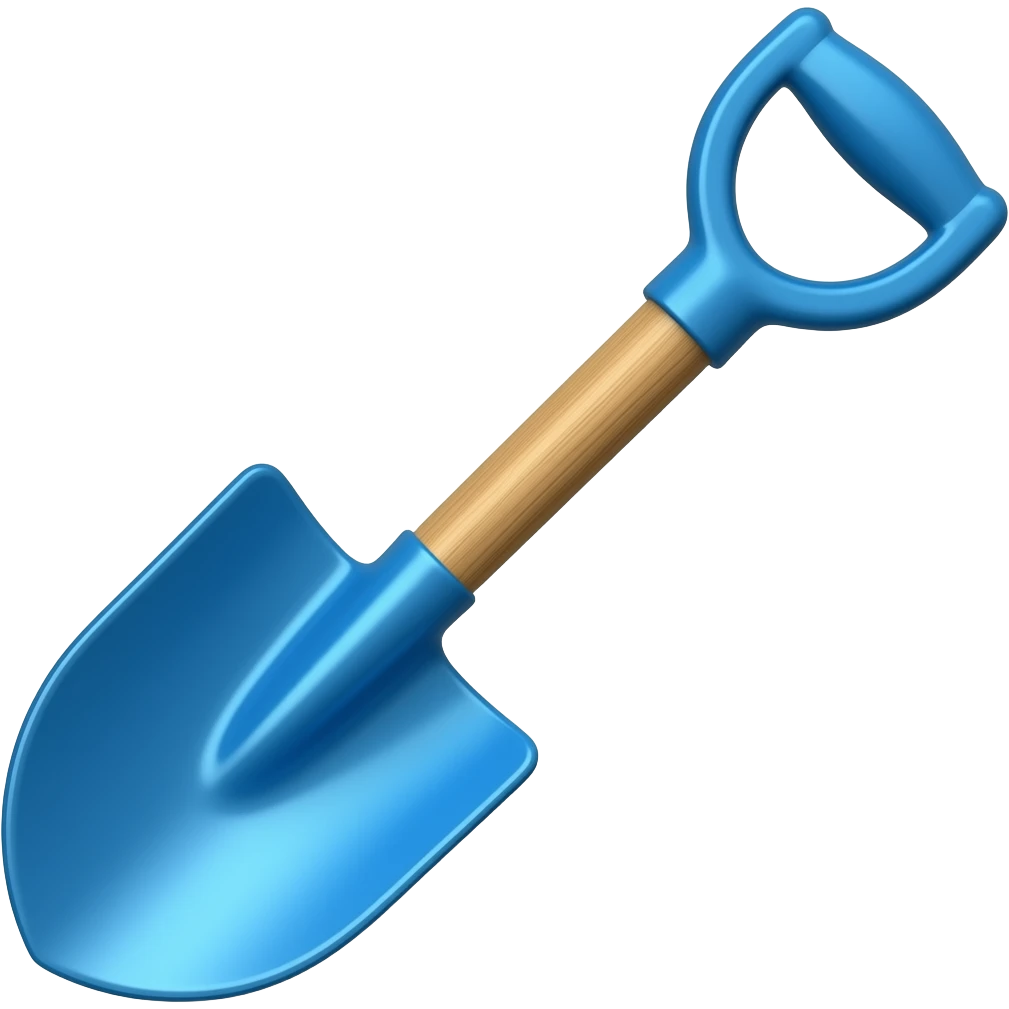 a digging shovel blue emoji