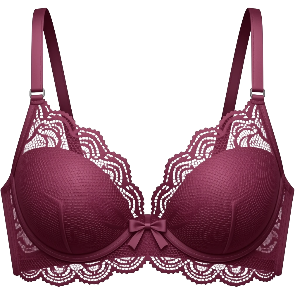 darker burgundy lace bra emoji