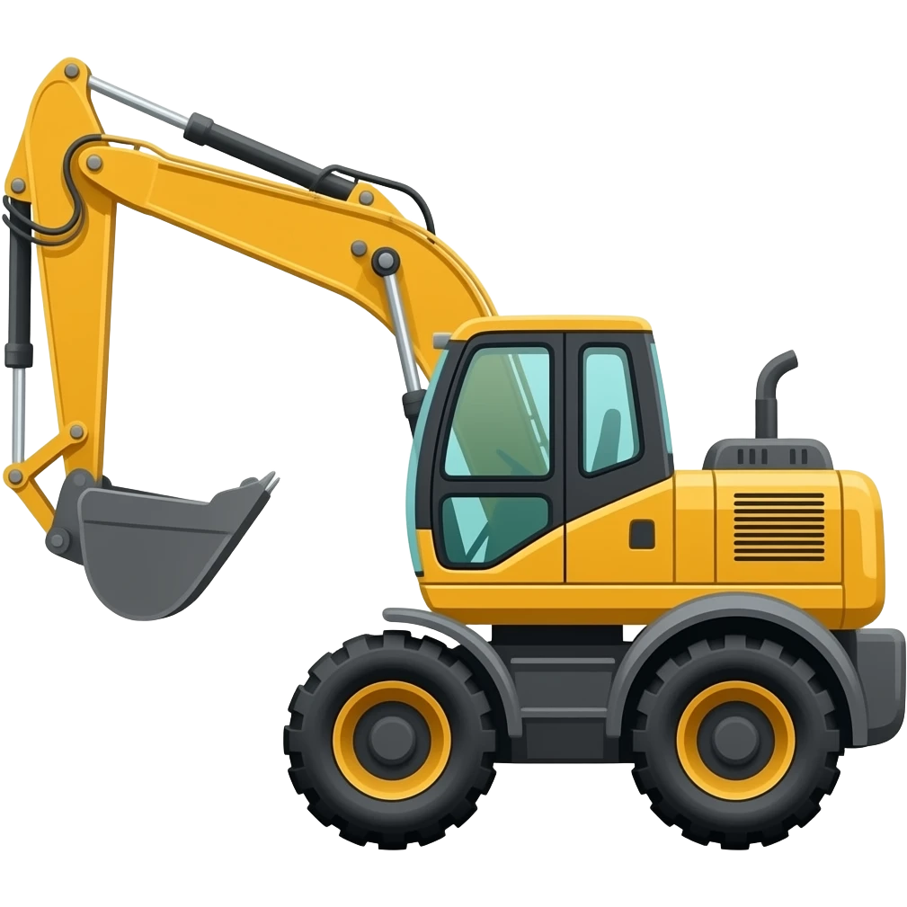 backhoe loader side emoji