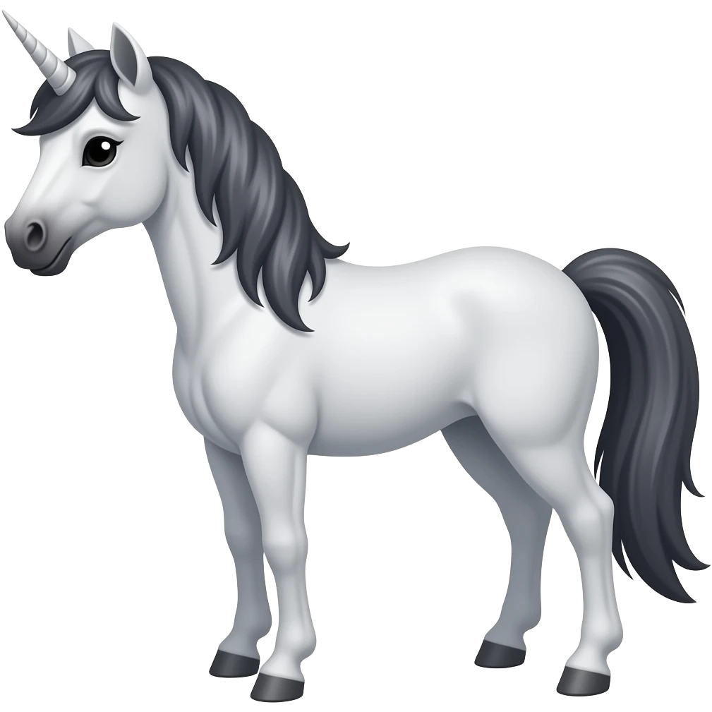Poney gris emoji
