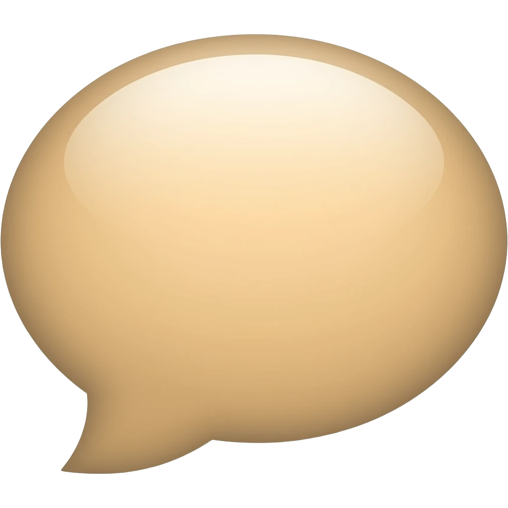 Beige speech bubble emoji