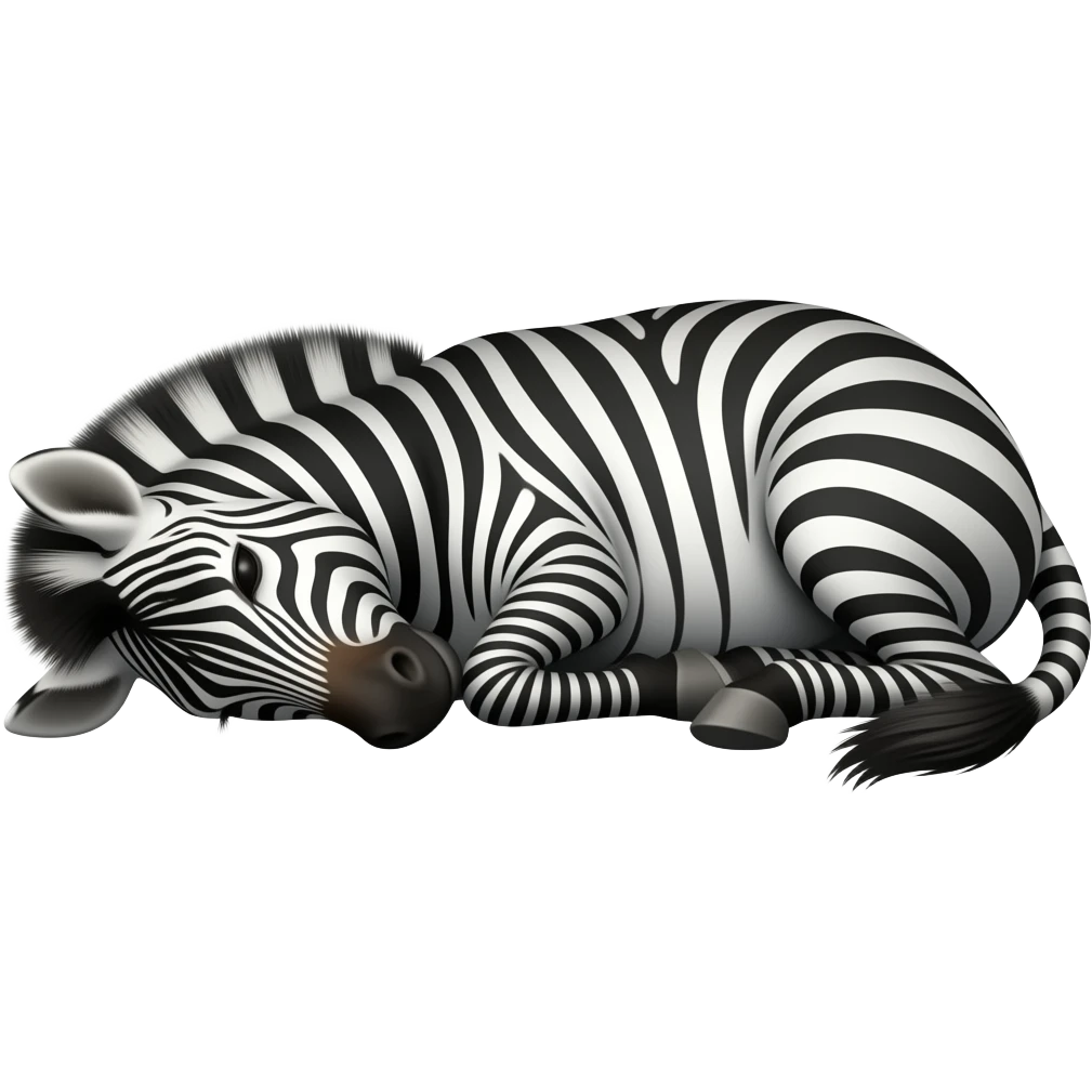 Zebra lying down Sleeping emoji