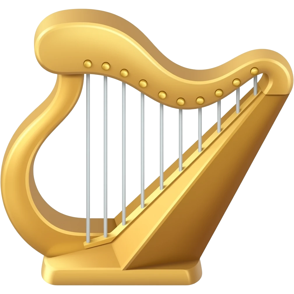 A harp  in a rectangular shape emoji