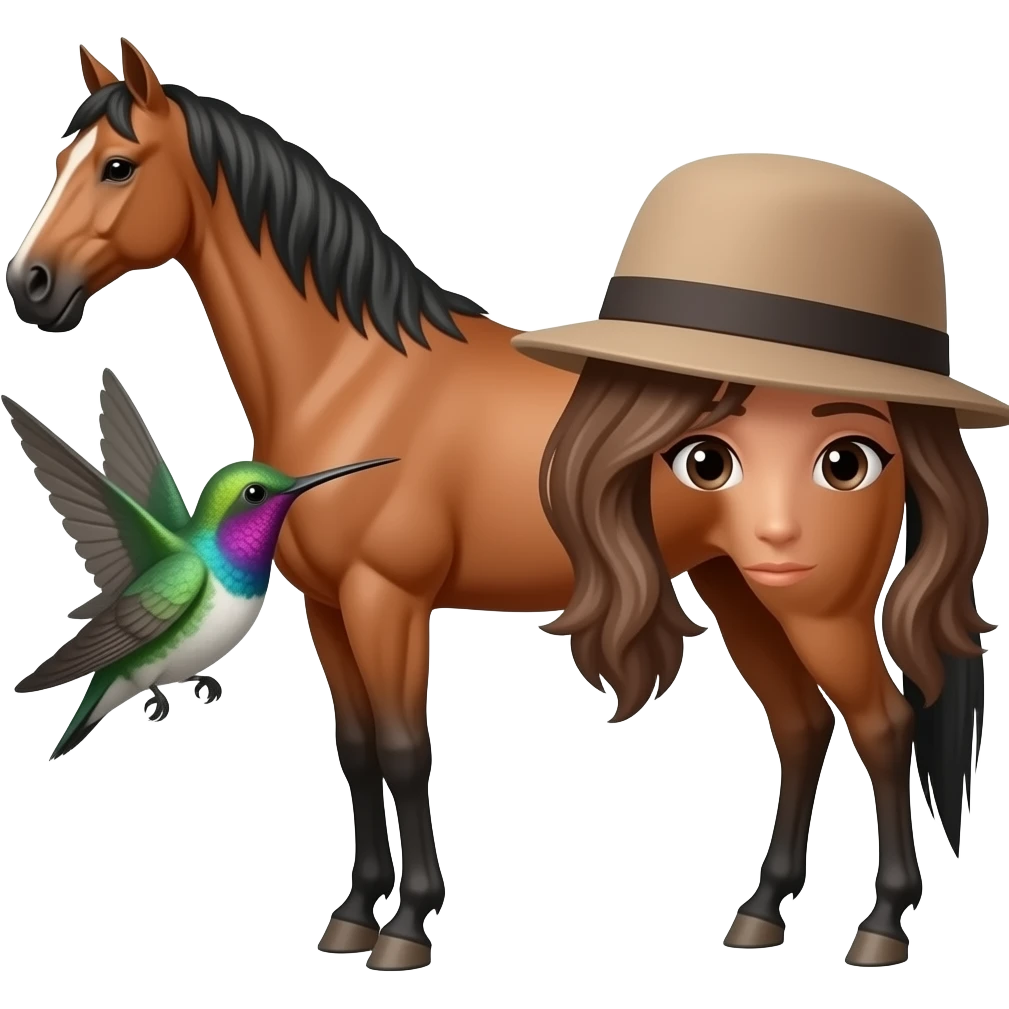 H is for head,hair,hat,humming bird,horse emoji