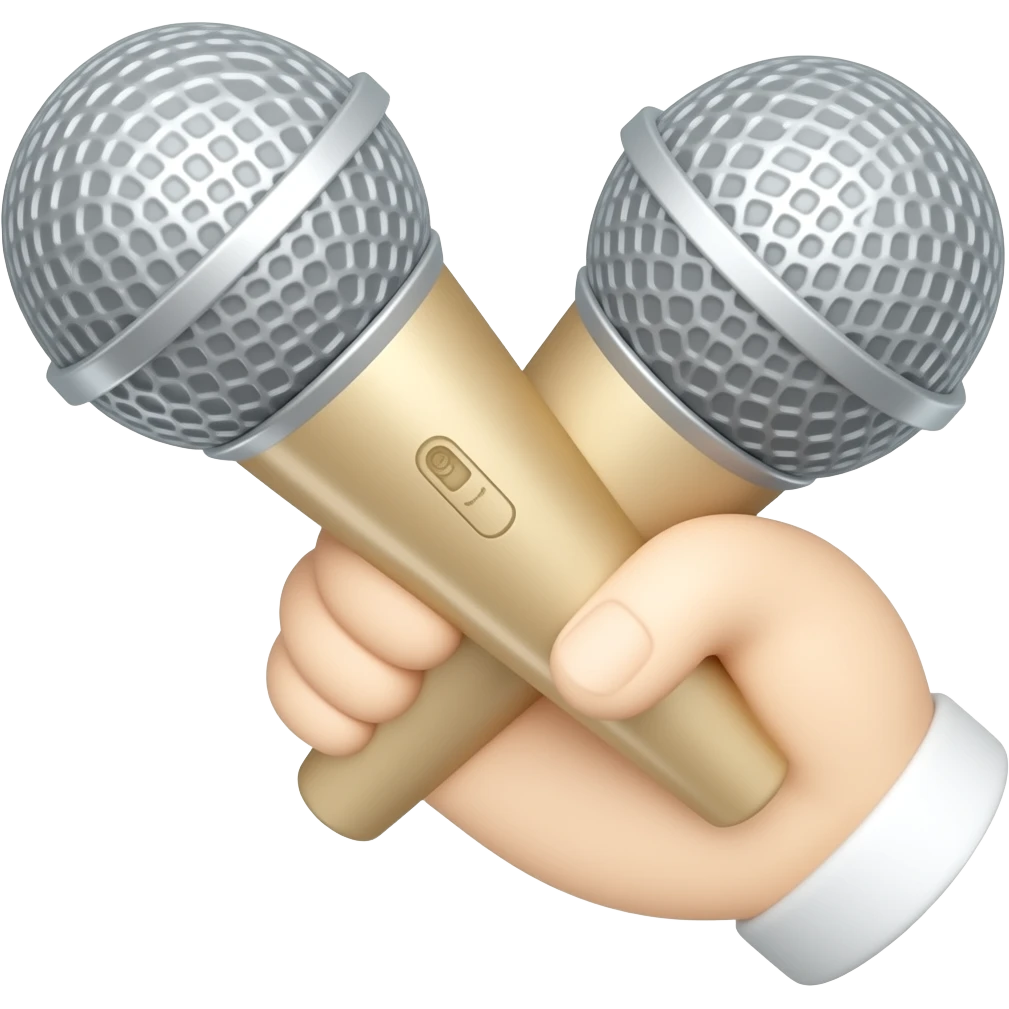 Beige small mic emoji
