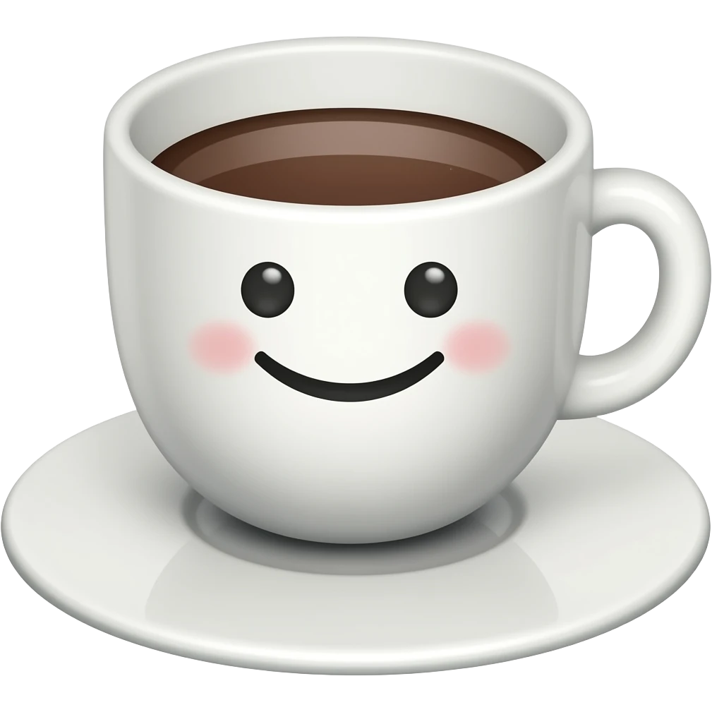 happy coffee cup emoji