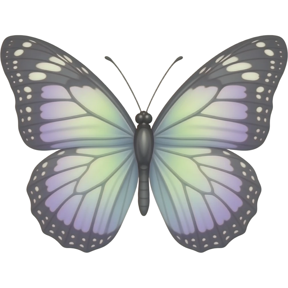 pastel color butterfly emoji