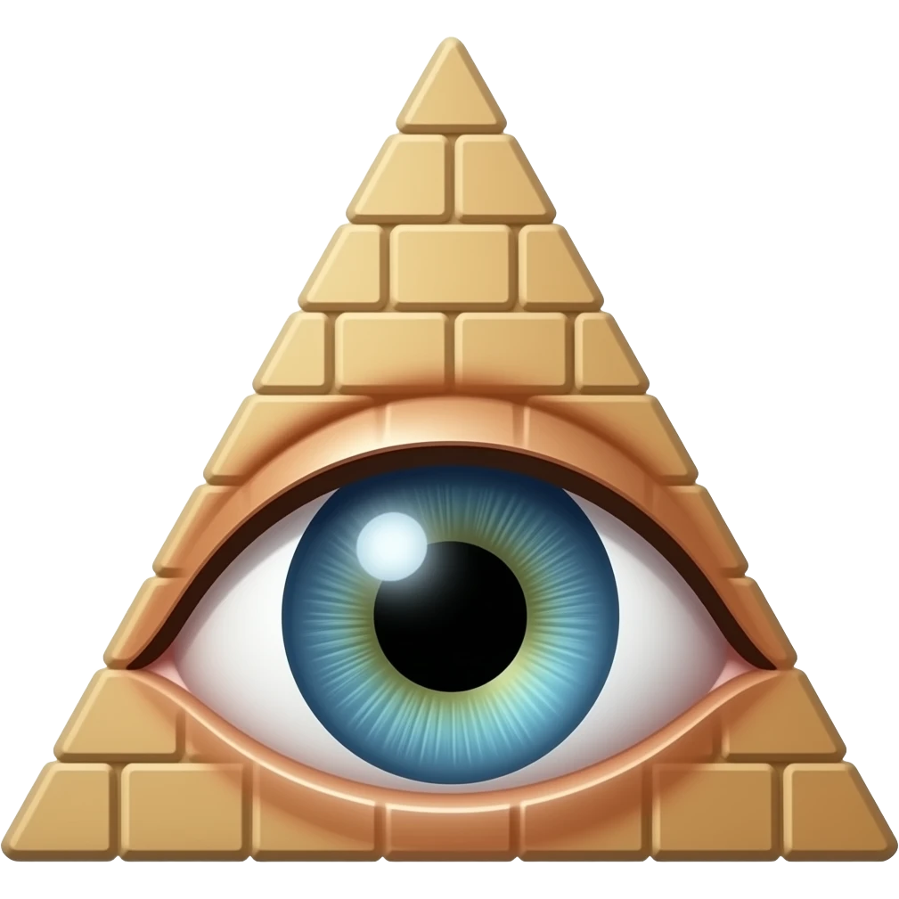 Highly detailed, pyramid eye, ultra real, realistic emoji