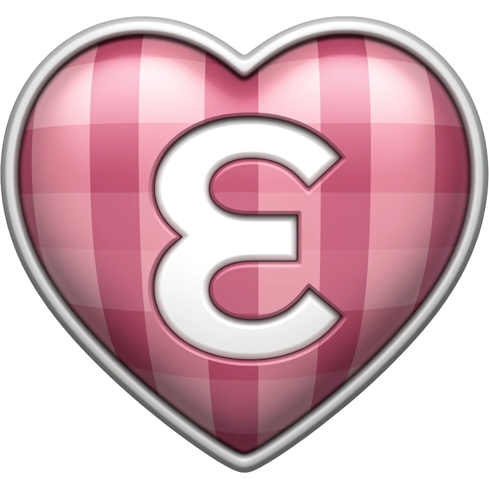 A heart symbol with the letter danish letter Æ in it emoji