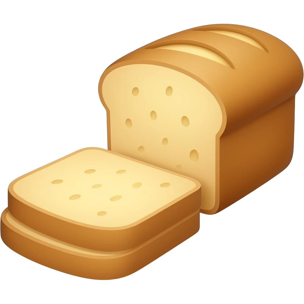 Bread loaf and slices emoji