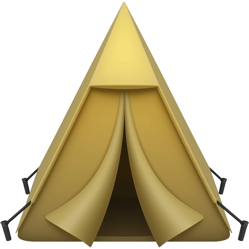 just camping tent, cartoonish emoji