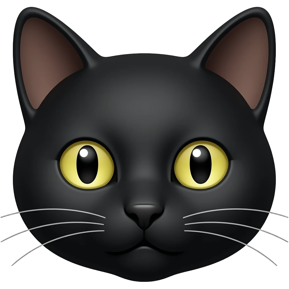 black cat head emoji
