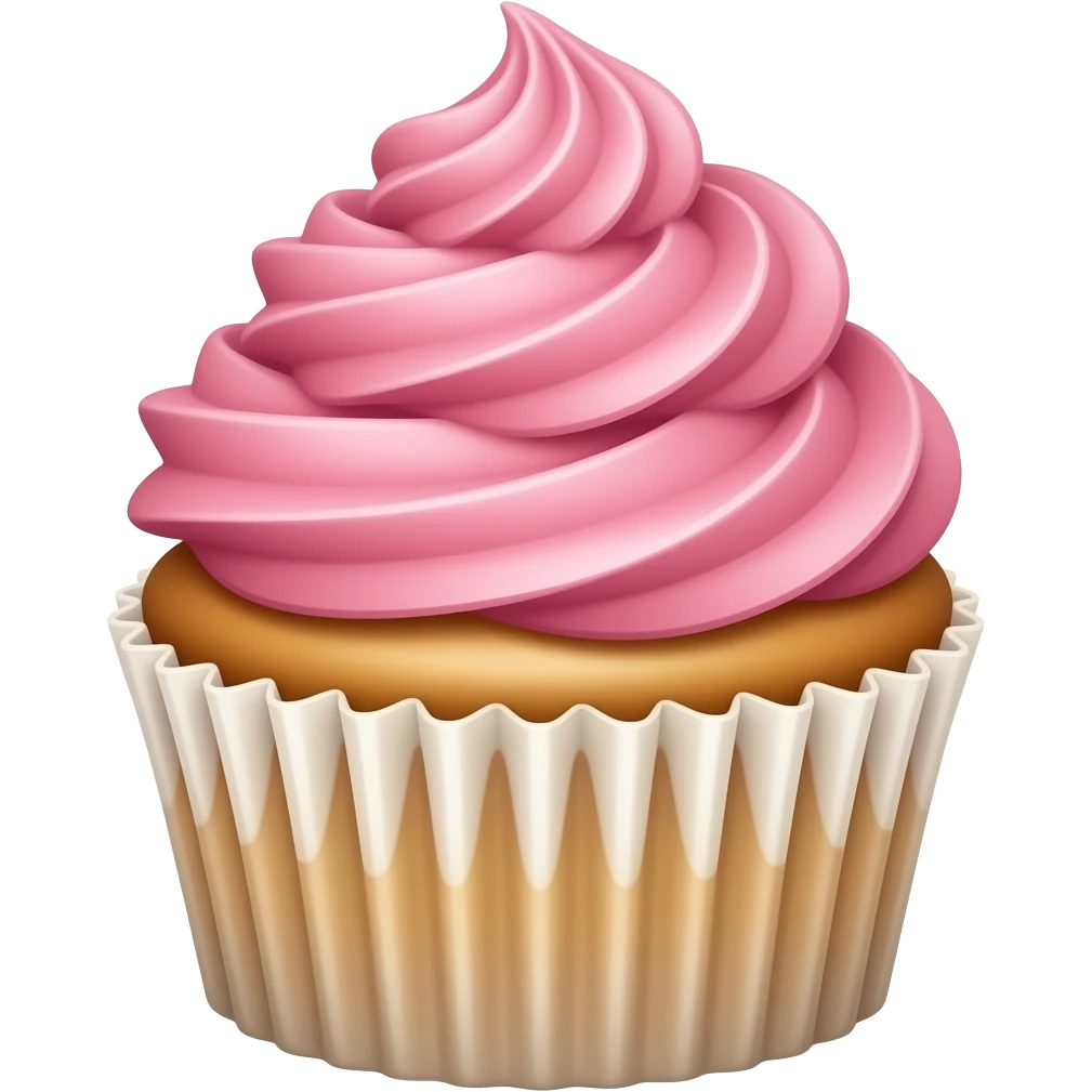 Cupcake with pink icing emoji