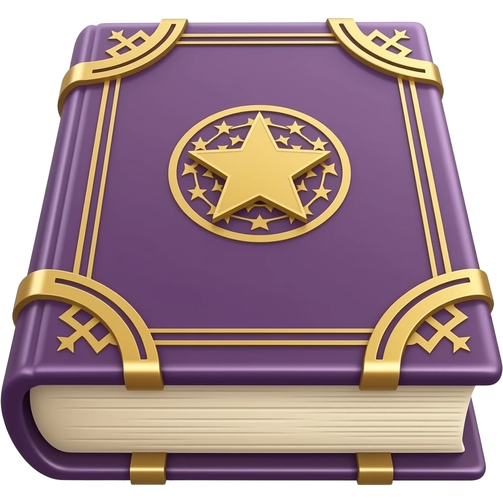 purple spellbook forward facing emoji